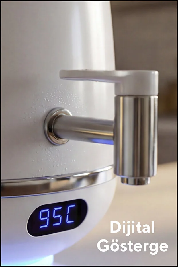 KUMTEL Elektrikli Isı Ayarlanabilir Dijital Semaver